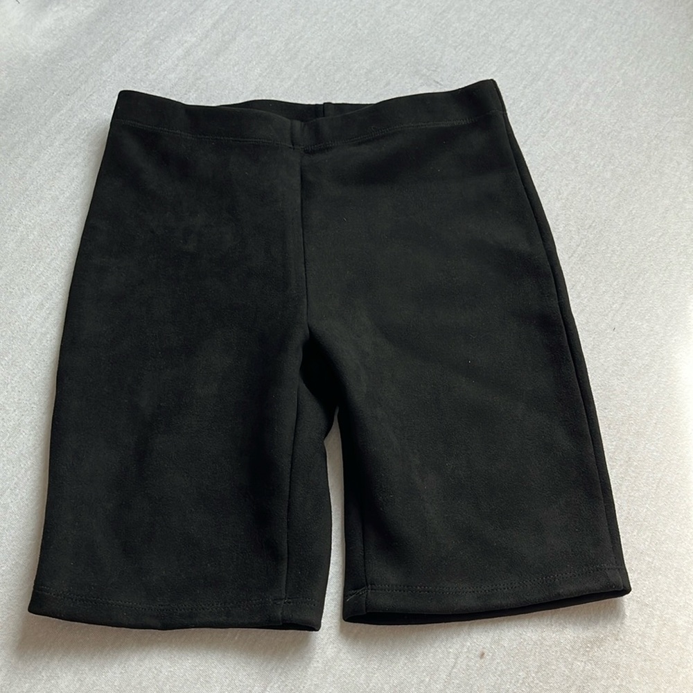 NWOT Salty faux suade biker shorts